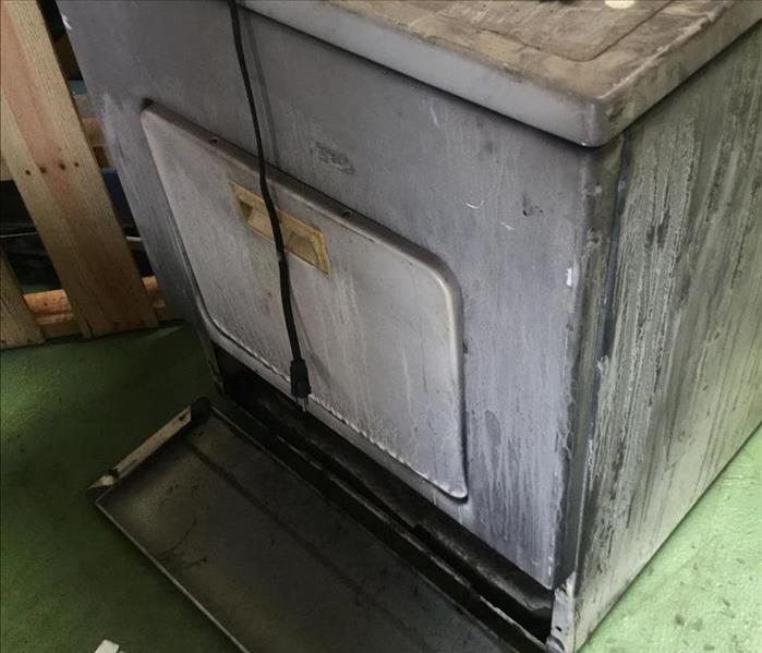 Dryer covered in soot after fire